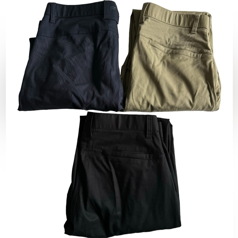 3 pairs Fabletics High Side Chino Classic Fit pants